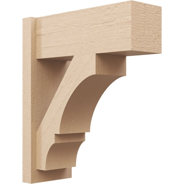 Ekena Millwork 8-in W x 20-in D x 24-in H Balboa Block Rough Cedar Woodgrain TimberThane Outlooker, Primed Tan OUTUR080X20X24BOA44RCPR - main